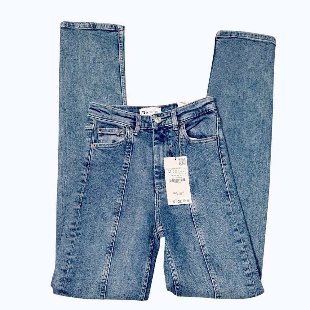 NWT New Zara Split Skinny Jeans Size 2
